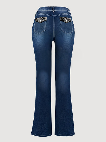 Women's Black Denim High-Waist Slim-Fit Jeans - product view 23