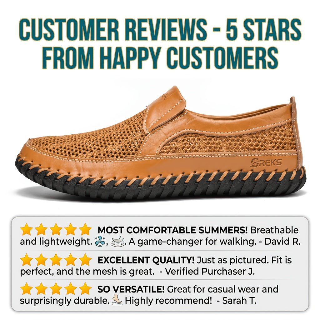 GREKS Outdoor Men Shoes Loafers Mesh Men Sneakers Male Loafers Moccasins