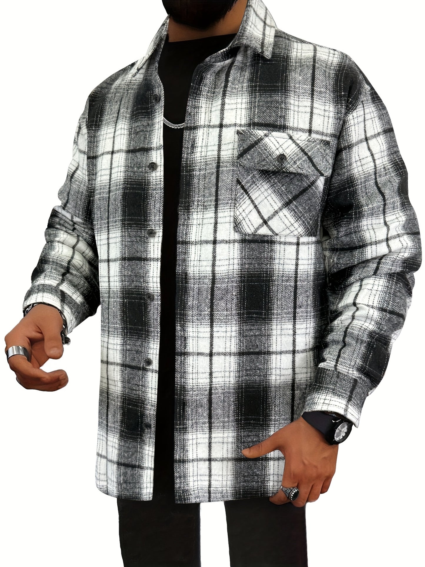 This Unisex, Retro-style Casual Shirt Features A Classic Plaid Design And A Minimalist Aesthetic. The Collared Design Makes It Suitable For Year-round Wear, And The Loose, Comfortable Fit Caters To Various Styling Needs. A Small Gift Is Included.