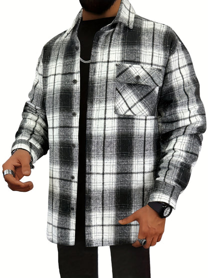 This Unisex, Retro-style Casual Shirt Features A Classic Plaid Design And A Minimalist Aesthetic. The Collared Design Makes It Suitable For Year-round Wear, And The Loose, Comfortable Fit Caters To Various Styling Needs. A Small Gift Is Included.