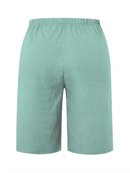 3pcs/Set - Labelled Women'S Shorts - Casual Beach Pants - With Pockets Featuring Multiple Pockets, Adjustable Drawstring Waistband And Machine-washable Fabric, Perfect For Summer Casual Wear