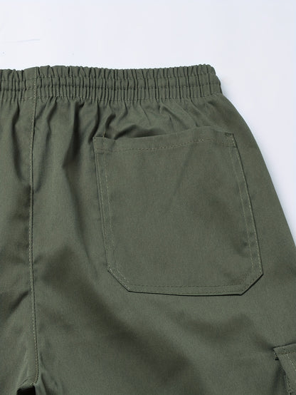 5pcs Tactical Shorts Lightweight Breathable Multi-Pocket Work Shorts, Suitable for Outdoor Casual Hiking Work Shorts, Exercise Shorts, with Elastic Waist Drawstring Multi-Pocket Random 5pcss