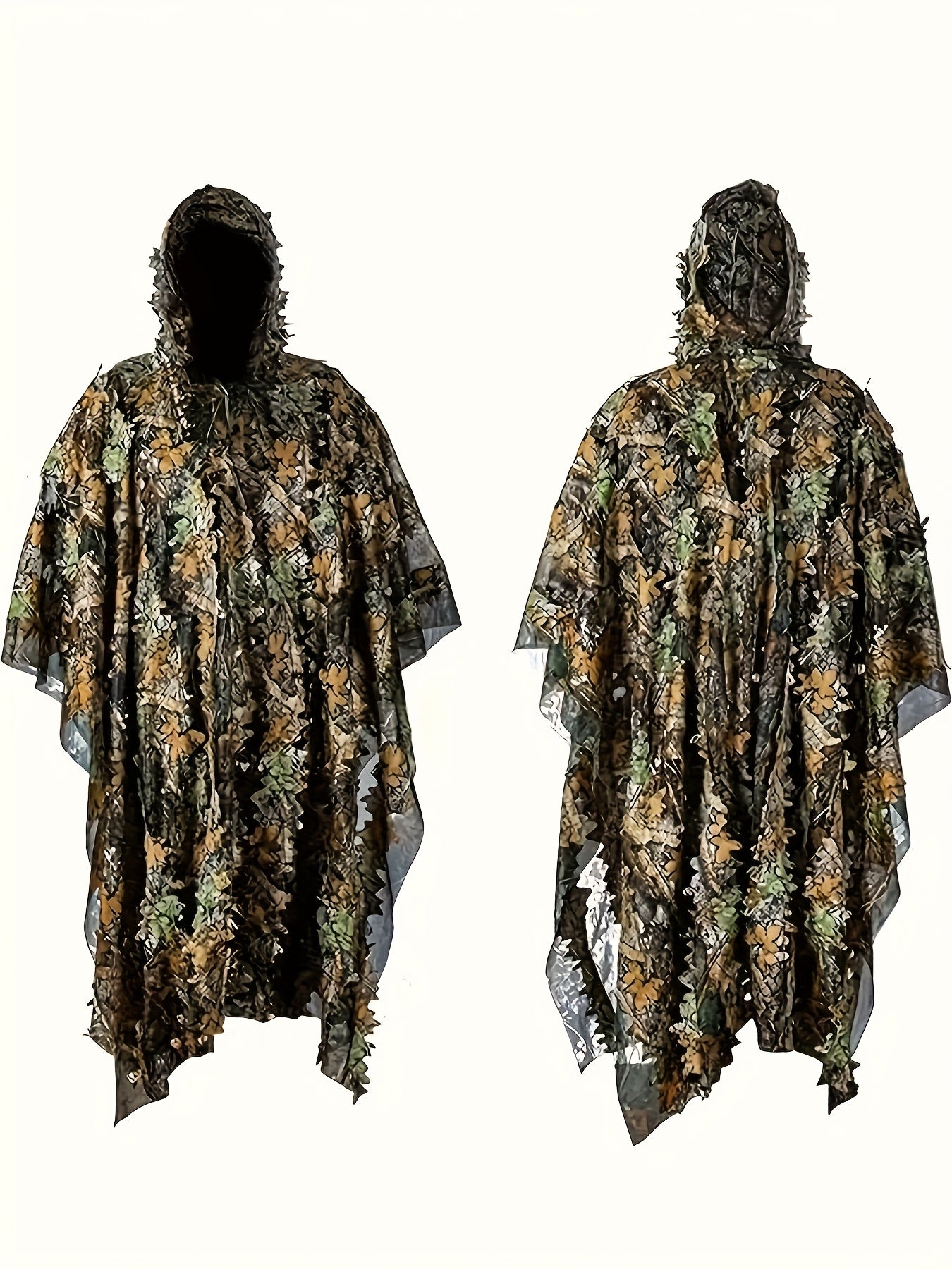 3D Maple Leaf Camouflage Suit, Survival Game, Net Hood, One Size Fits All Combat Costume, Camouflage Outfit, Very Suitable for Bird Watching, Hunting, Outdoor Activities, Lurking Games And Other Activities, S-XL Applicable