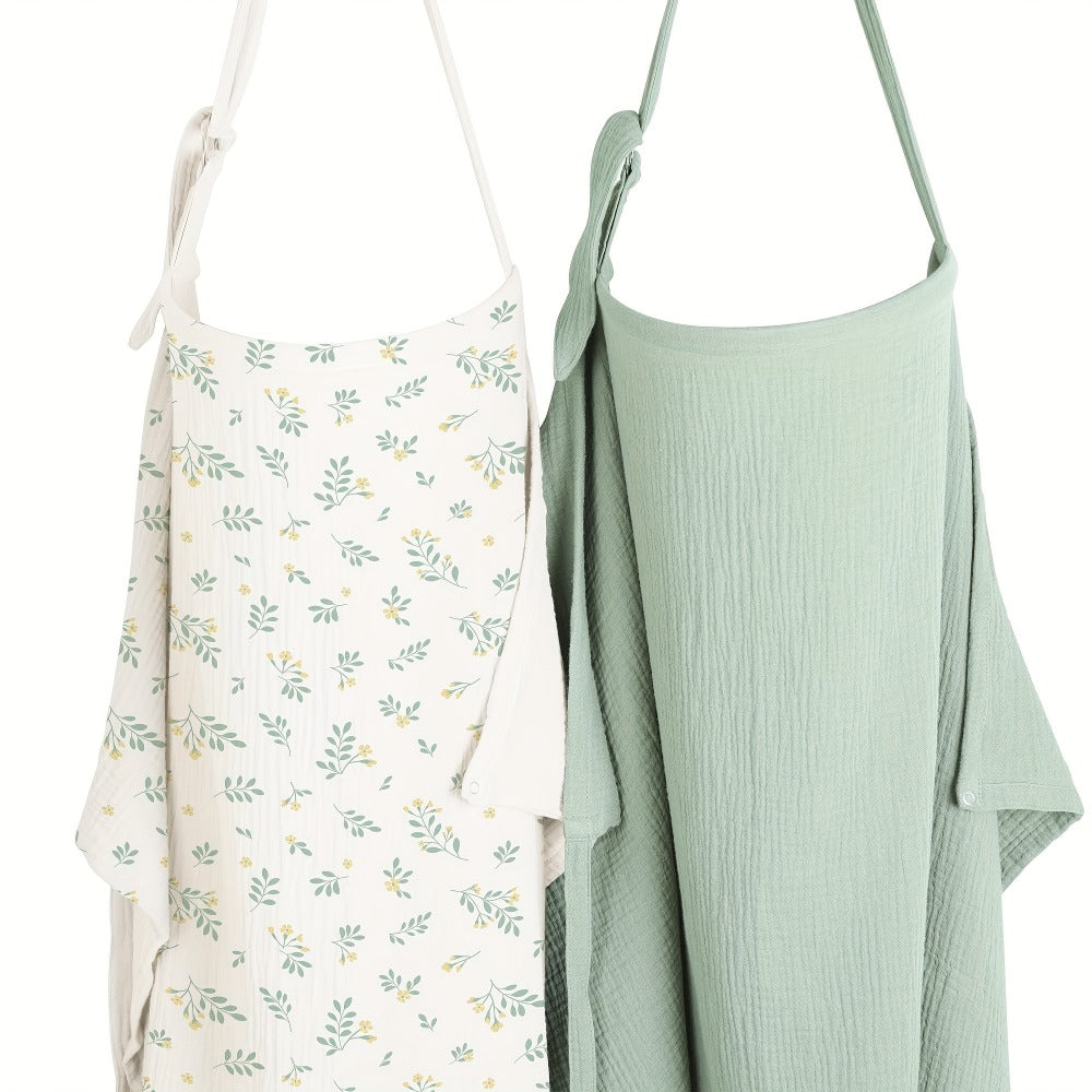 Nursing Cover 2-Pack - Cotton Muslin with Rigid Hoop
