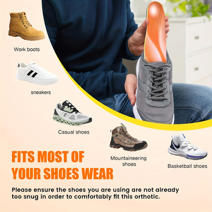 Robust Ergonomic Insoles with Arch Support Suitable for Both Men And Women, Made from Breathable And Durable PU Material. Designed for Heel Stability, These Insoles Are Ideal for Sneakers And Work Boots