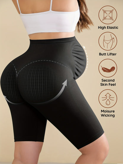 Beige High-Waisted Maternity Shorts Featuring Back Support, an Expandable Belly Panel, And a Built-In Band for Comfort During Pregnancy. They Are Breathable And Stretchy with a Ribbed Design, Perfect for Yoga And Casual Wear