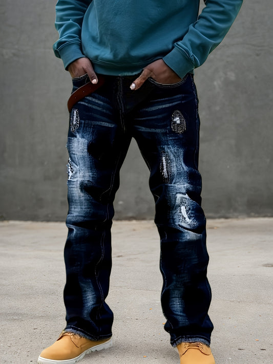 2026 New Men's Jeans, Fashionable Trend Slim Fit Jeans, Elastic Denim Leggings, Slimming Slim Fit Men's Pants, Slim Fit Version, Versatile Design, Suitable for All Seasons