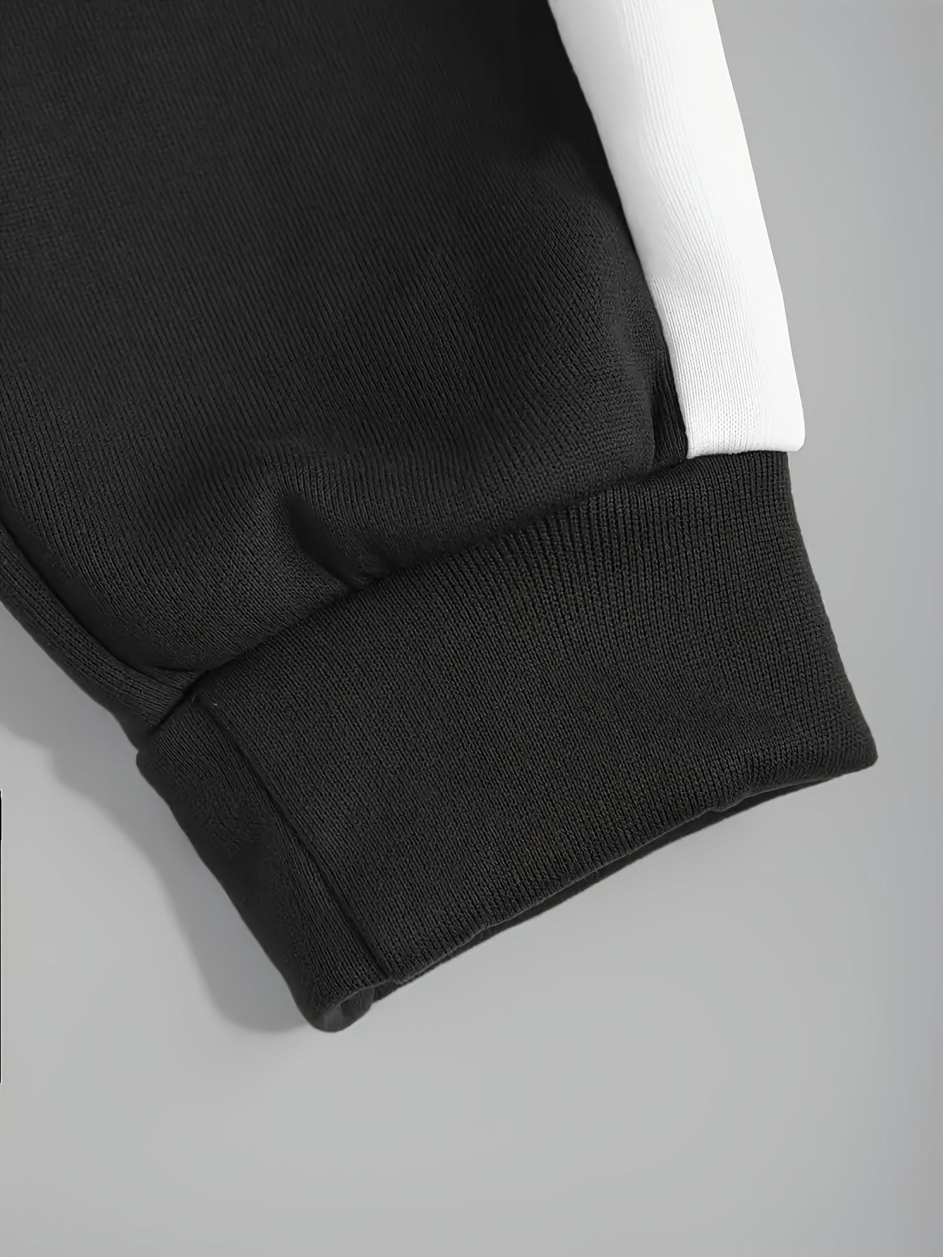 Men'S Clothing, Contrasting Long-Sleeve Zip-Up Hooded Jacket And Drawstring Pants Two-Piece Set for The Outdoors