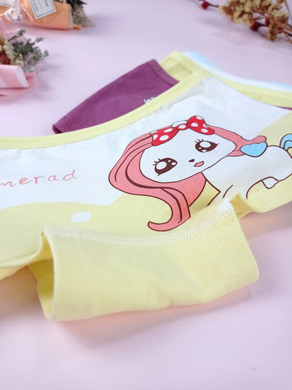 8pcs VIFINE Youngsters' Boxer Briefs - Soft, Cute, and Comfortable 95% Cotton Cartoon Underwear for Little Girls, Random Colors, Randomly Selected, Youngsters' Underwear | Playful Design | Stretchy Fabric