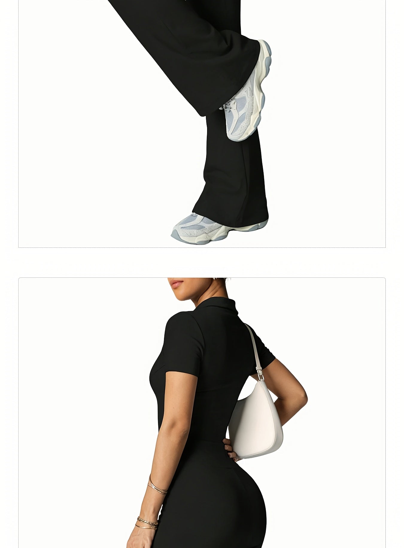 Women's Grey Polyester V-Neck Pants - product view 8