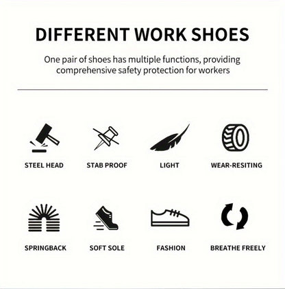Men's Work & Safety Shoes - Steel Toe Protection & Puncture Resistant 420517