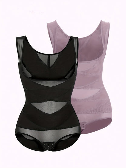 2pcs Women'S Shapewear Bodysuit Tummy Control Butt Lifting High Waist