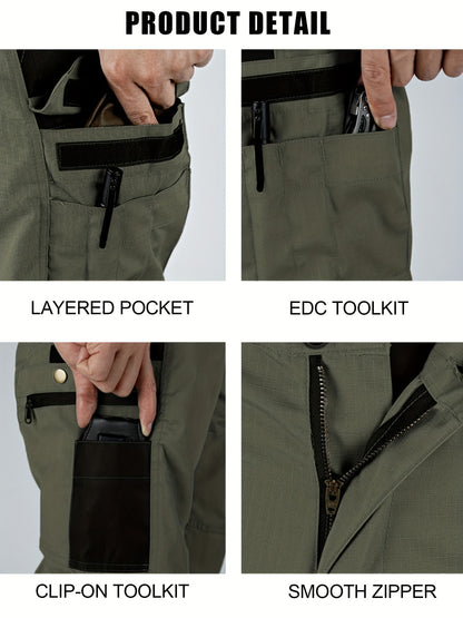 2Pack Men'S Utility Cargo Pants, Lightweight Tactical Workwear, Stretch Ripstop