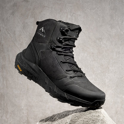 Men's Tactical Boot Lightweight Comfortable Boots for Work All Day Side Zipper Motorcycle Combat Hiking Boots 8 Inches