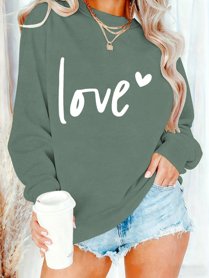 Women'S Casual Fashion Sweatshirt, Suitable for Autumn And Winter, Comfortable And Soft, Letter Pattern