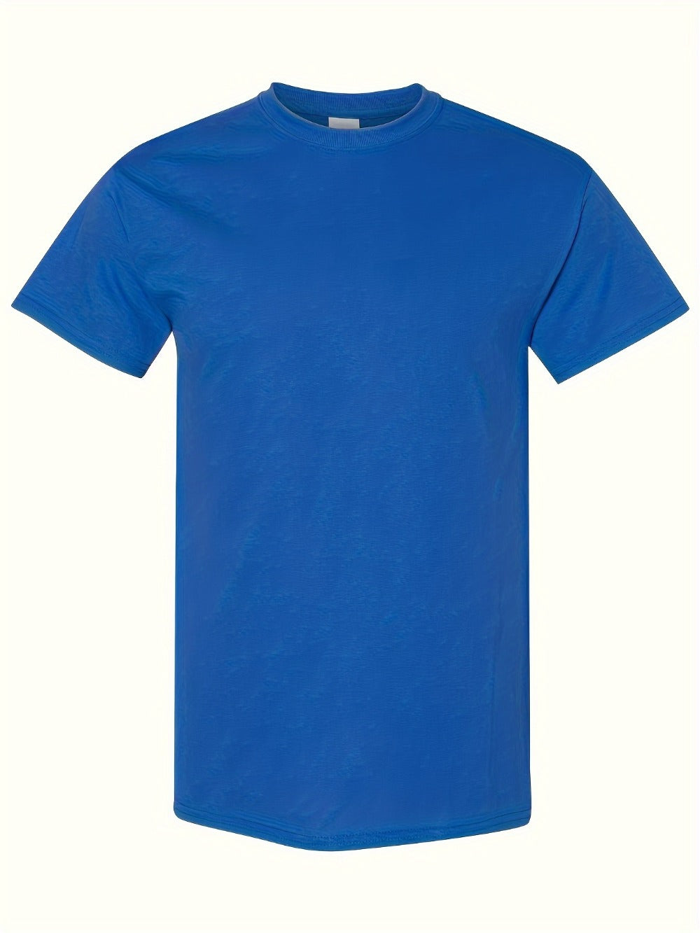 Men's Solid Color T-Shirt - Classic Neck Short Sleeve 079589