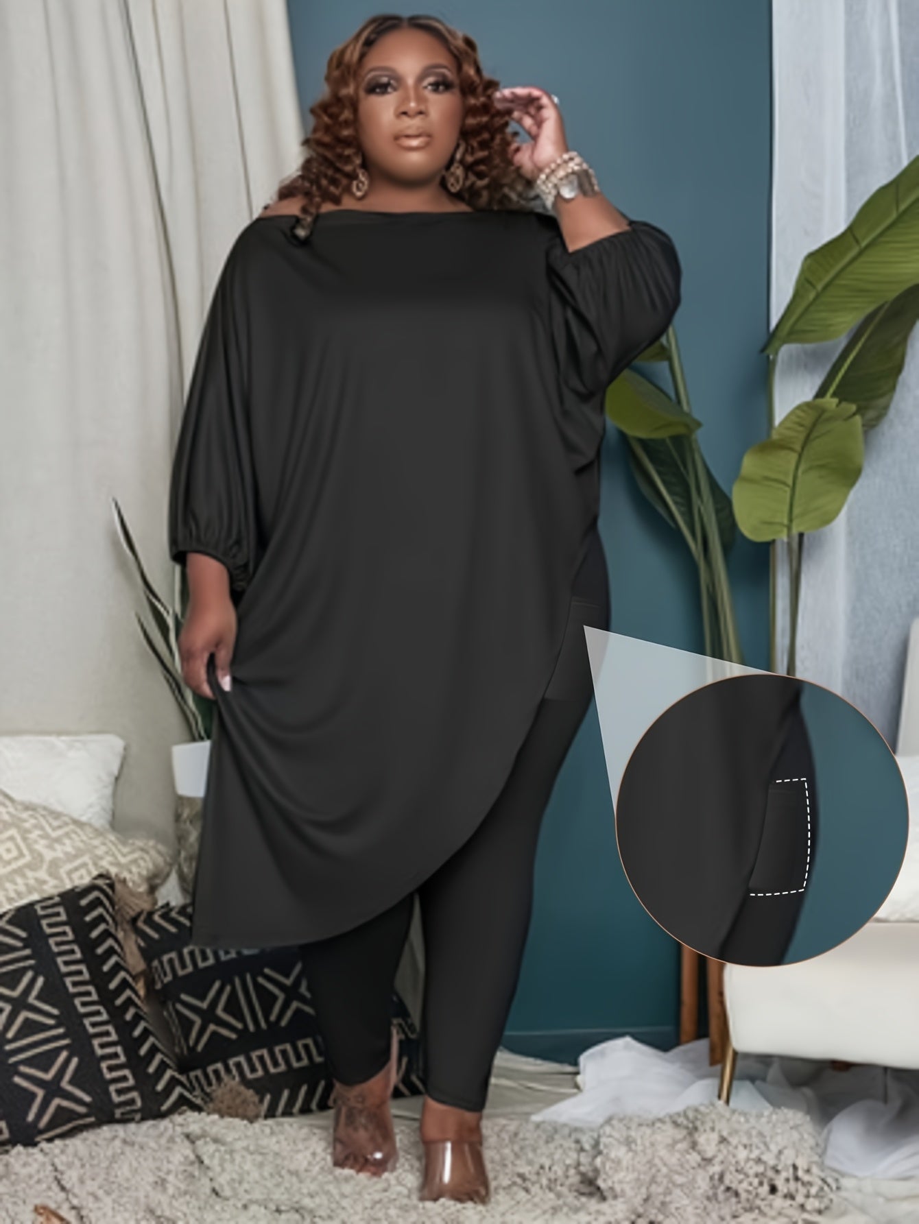 Women's Black Polyester Top - product view 8