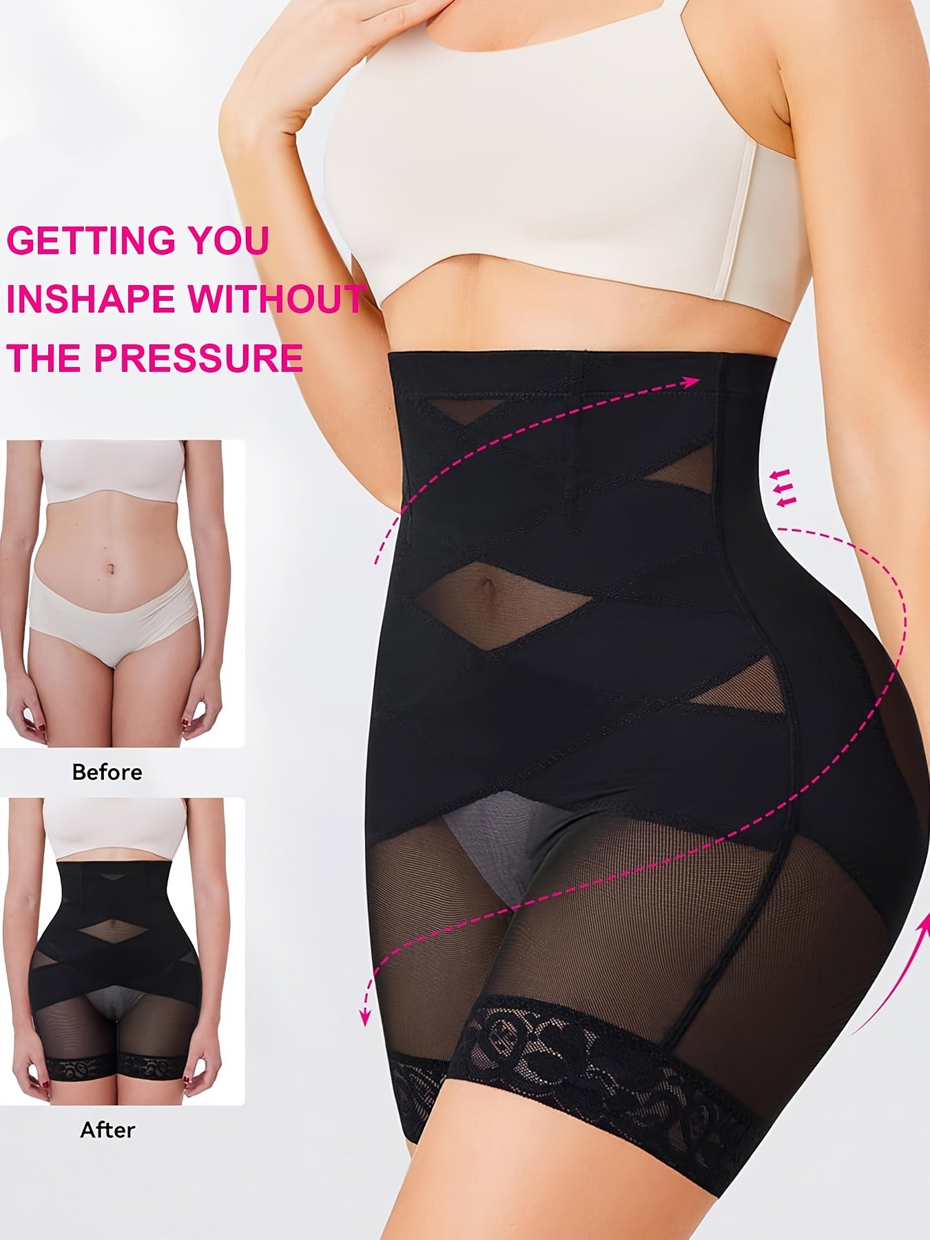 Tummy Control Body Shaper High Waisted Butt Lifting Panties Sport Shapewear Short