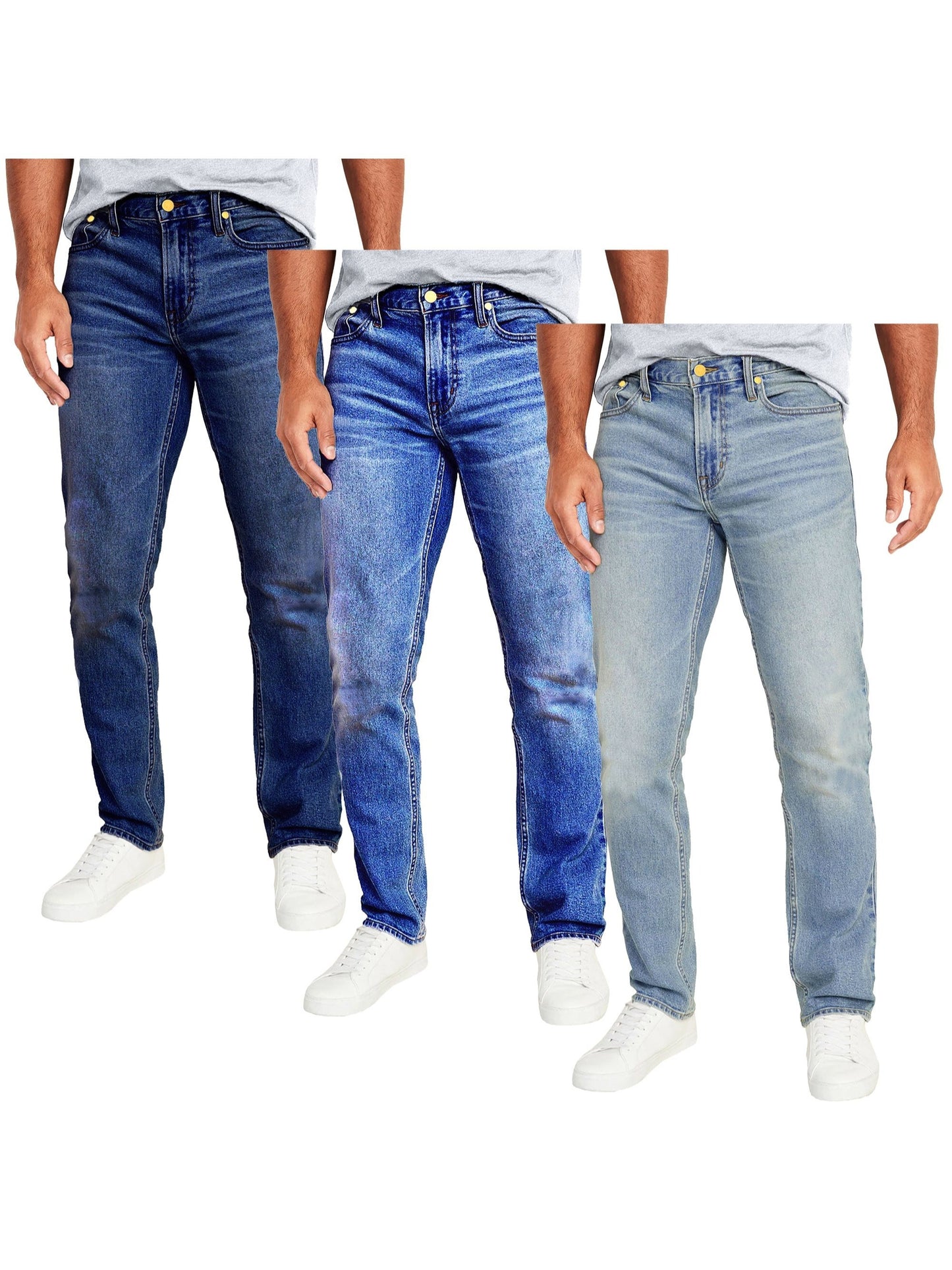 3-Pack Men's Flex Stretch Slim Straight Jeans