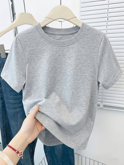 Cute Girl Clothes, Short Sleeved Casual T-Shirt, Red White And Sassy Stars Stripes Round Neck T-Shirt Top for Casual, Soft, Comfortable, 100% - Perfect for 4Th of July Best Gift for Girls