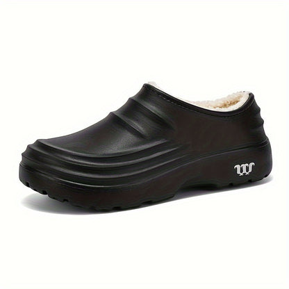 Women's Winter Slip-Resistant Work Shoes with Thick Insulated EVA Sole - Anti-Odor, Warm & Suitable for Kitchen, Hospital, Restaurant Use - Heavy-Duty EVA Sneakers (Black), Women Shoes