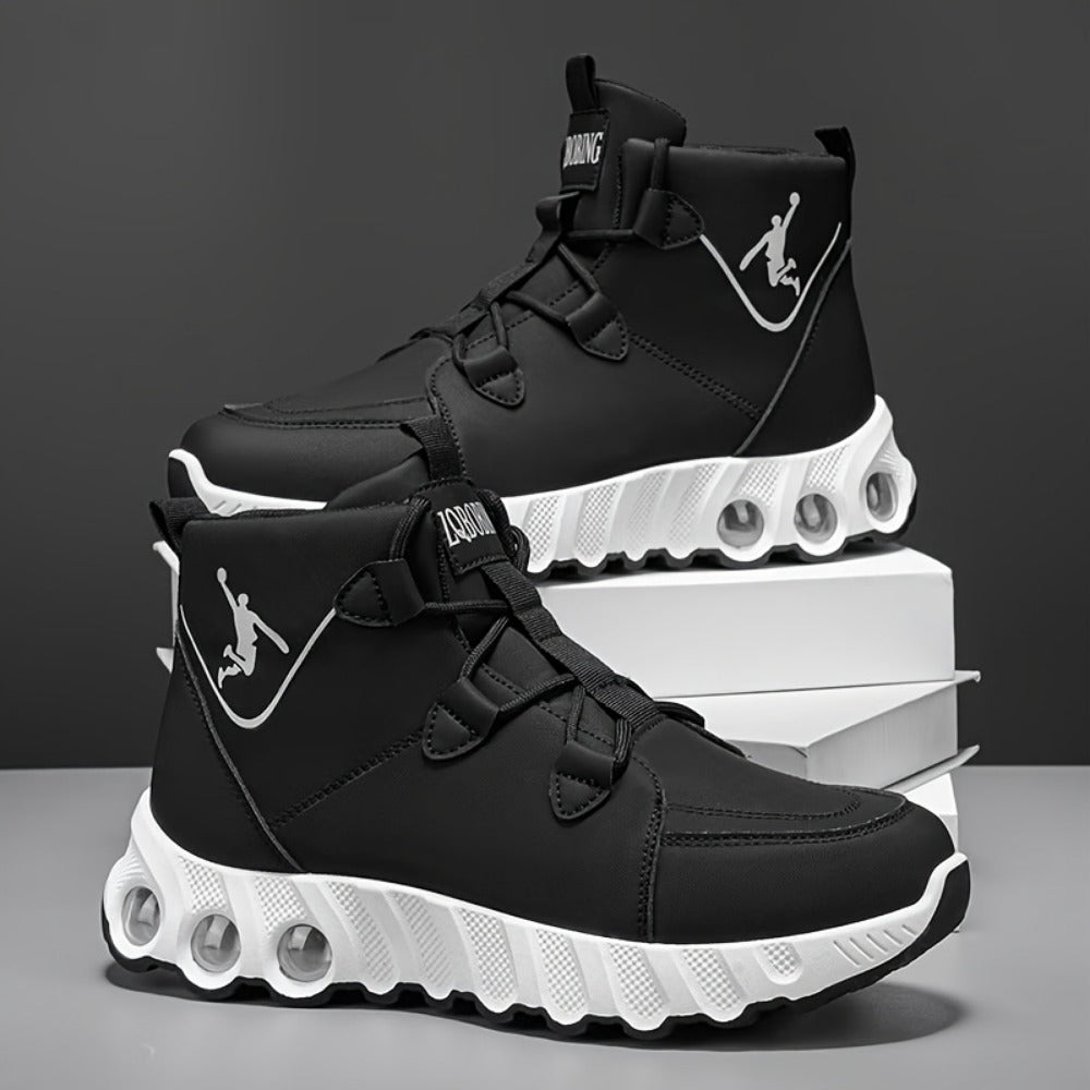 Men's Running Shoes - Cushioned Support & Lace-Up Fit