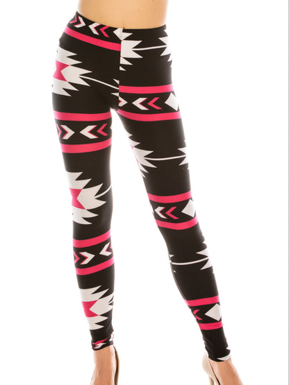 Fashion Printed Leggings For Women No See Through High Stretch Super Soft Leggings Regular