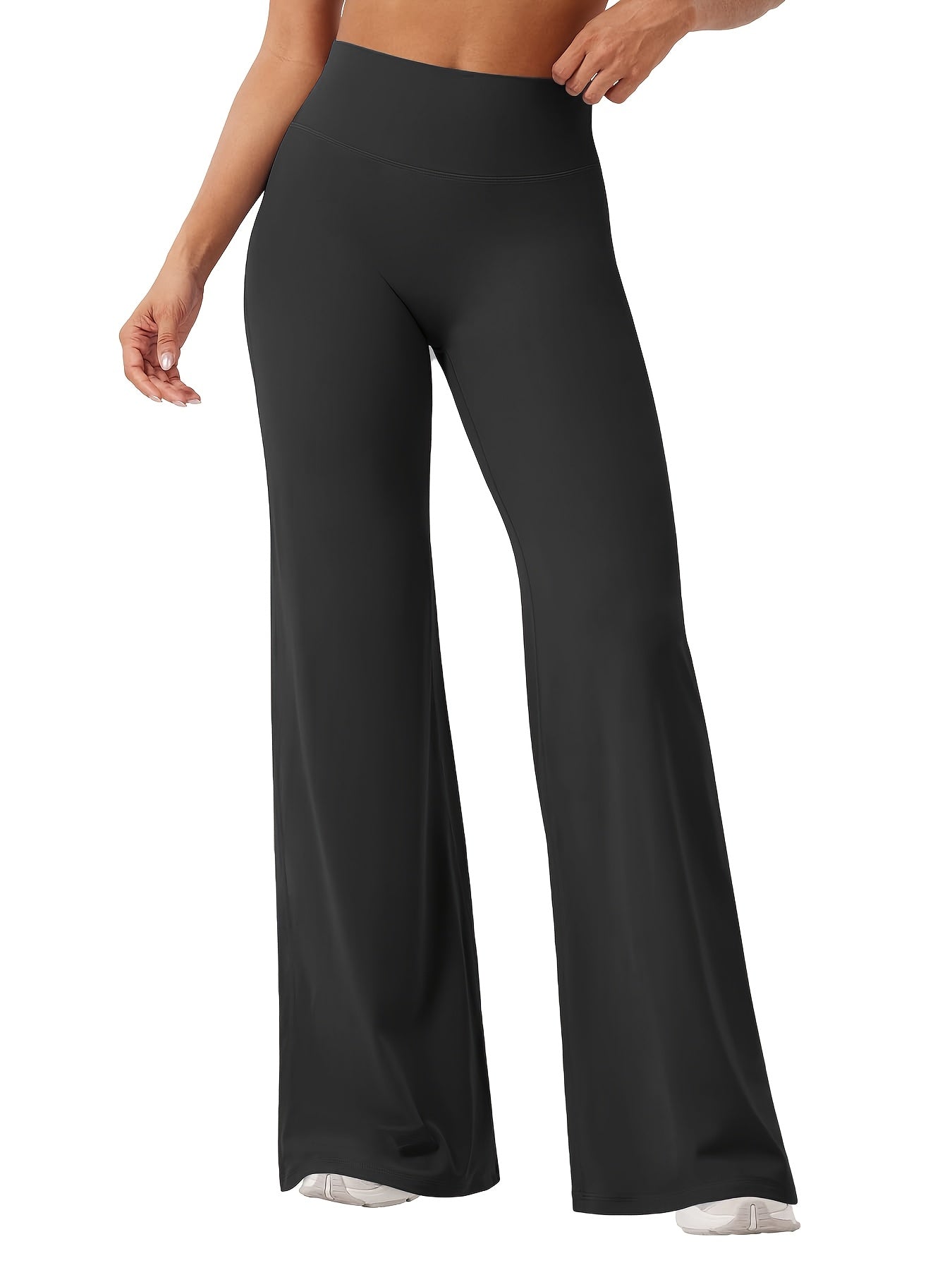 Four-Piece Women'S Outfit for Spring And Autumn, Featuring High-Waisted Wide-Leg for Yoga Pants Made from Elastic Fabric. Ideal for Yoga, Pilates, And Fitness Activities, with a Flared Hem And Stretchy Material