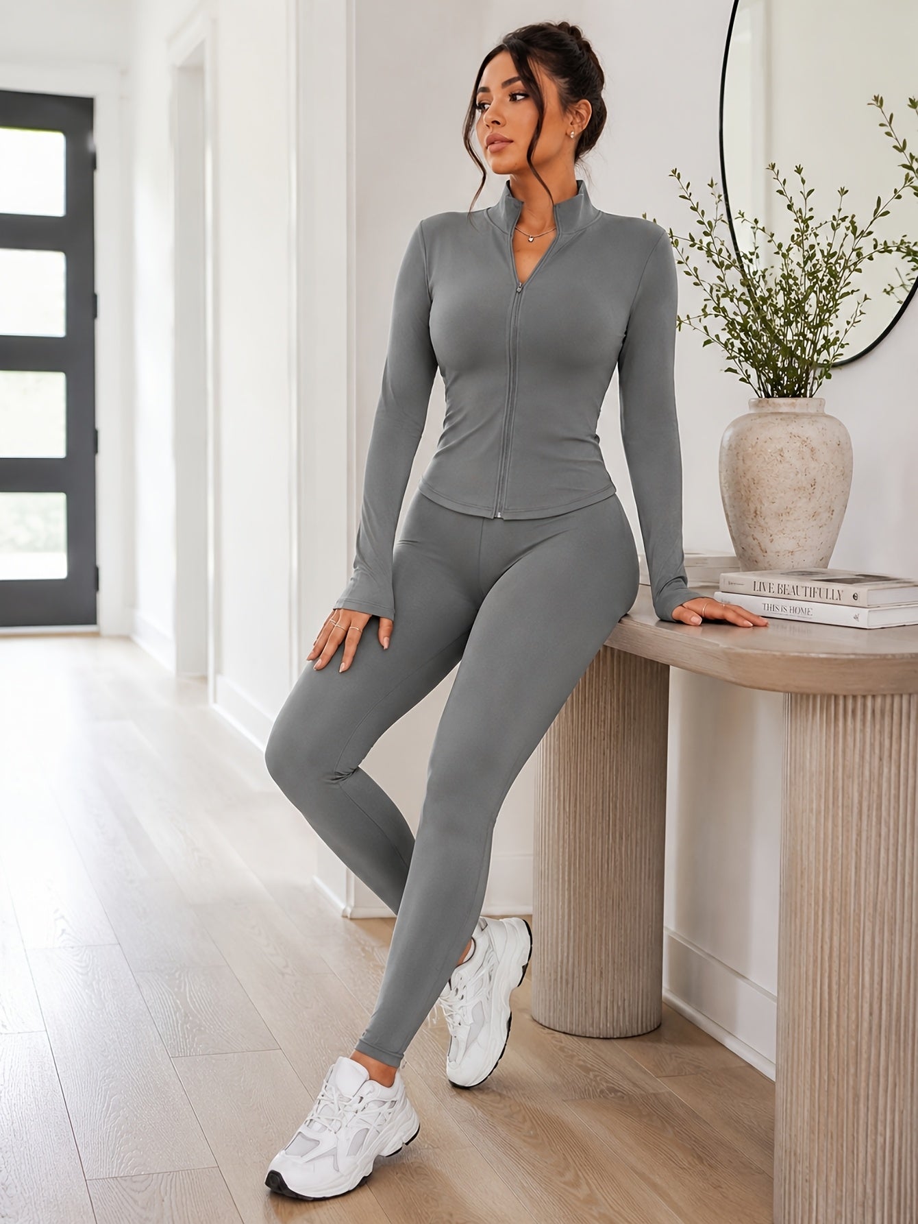 Summer Women'S Two-piece Set, Fashionable, Lightweight And Breathable Camouflage Sports Outfit, For Casual Outdoor Wear