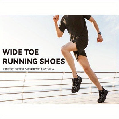 Men Hands Free Wide Toe Box Shoes Wide Sneakers For Running Walking Tennis Athletic Shoe Zero Drop Cushion Thick Sole Width Shoes