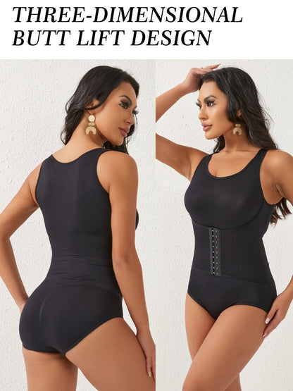 Women's Targeted Control Shapewear Bodysuit - Butt Lift Body Smoothing, Apricot