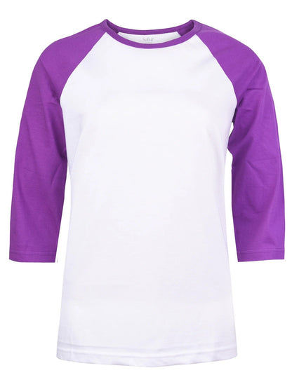 LADIES COTTON BASIC BASEBALL TEE