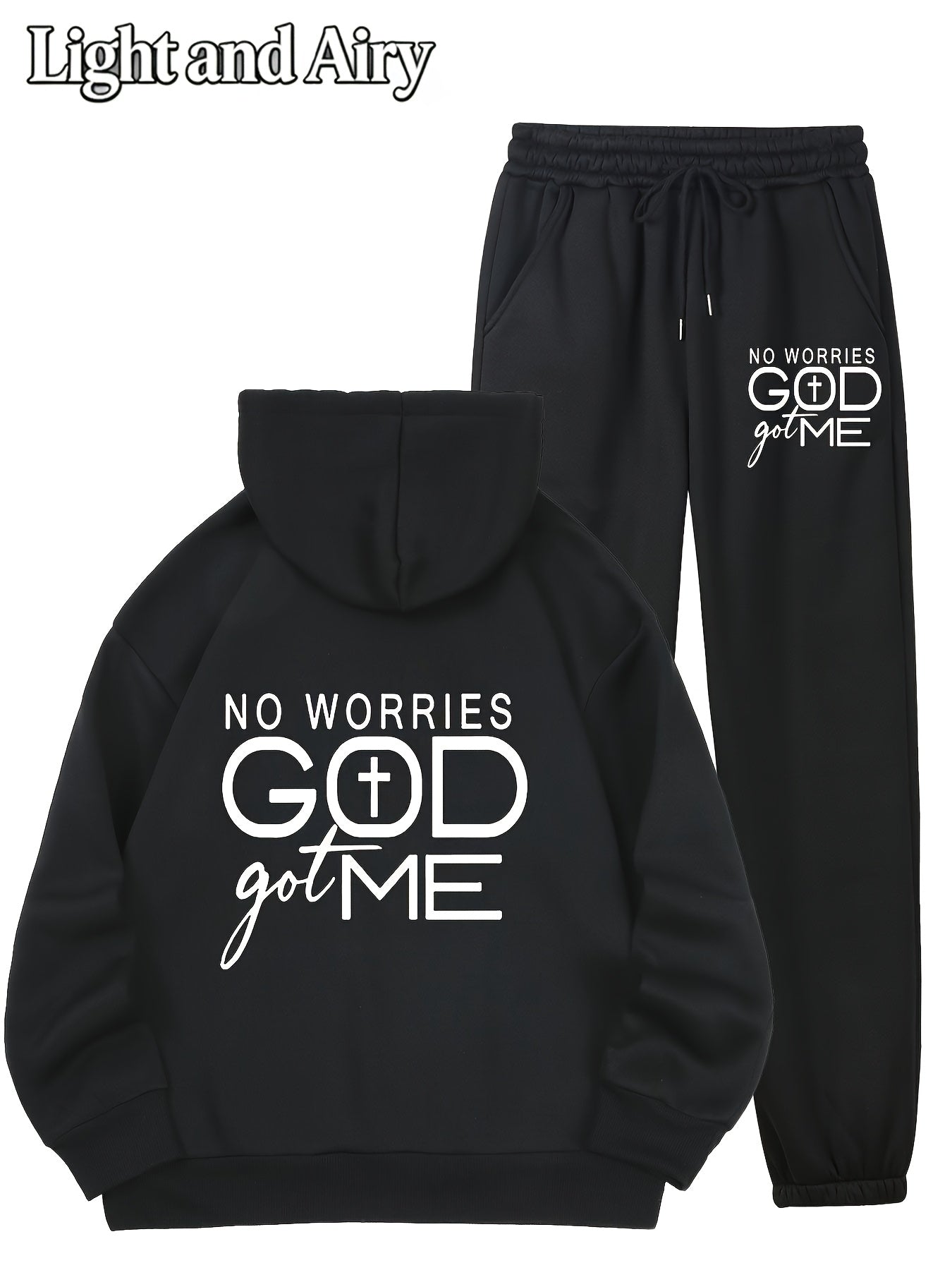 Two Piece Set Women Outfits Women'S Summer Hoodie And Printed Sweatpants Set, Lightweight And Breathable, Machine Washable, Pocket Details, Women'S Fitness Room Sportswear, Summer Outfits For Women, Women Clothing