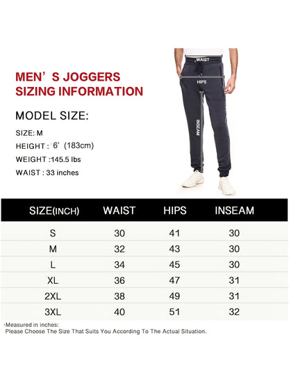 3pcs Men'S Sweatpants Fleece Casual Sport Joggers for Men Athletic Pants with Zipper Pocket S-3XL