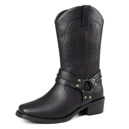 Plus Size Wear-Resistant Men'S Plaid Design Ankle Chelsea Boots, Non-Slip Slip-On Boots for Outdoor Casual