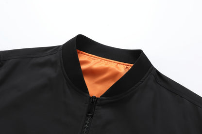 Men's Plus Size Windbreaker Jacket with Zip Closure And Baseball Collar, Casual Street Style, PLUS SIZE