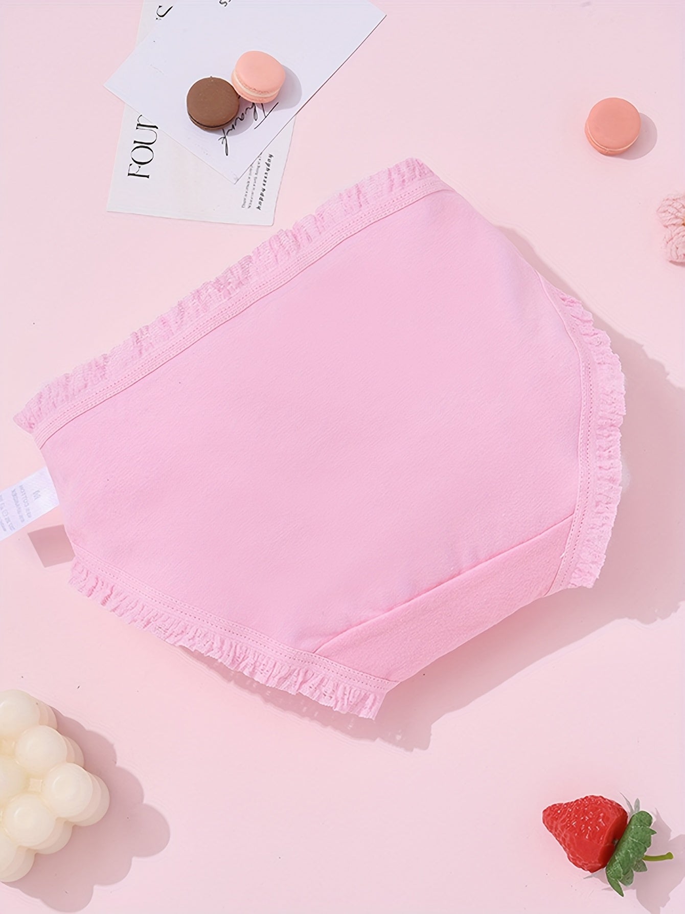 4pcs VIFINE Girls Mermaid Printed Underwear - 95% Cotton Soft Breathable Triangle Briefs with Cute Cartoon Mermaid Designs, Pastel Colors for Youngsters & Youngsters, All-Season Comfort