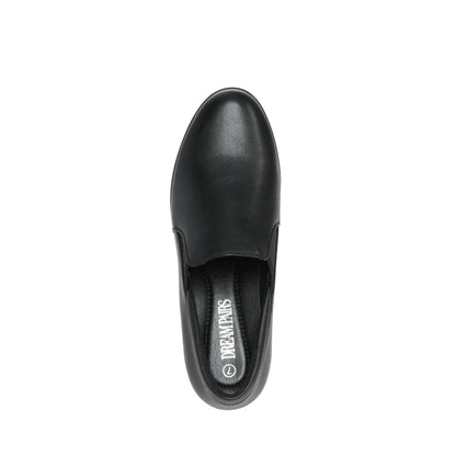 Women's Low Chunky Block Heels Pumps Comfortable Slip-On Heeled Loafers Dress Work Shoes For Office Business Comfortable Loafers Shoes Low Chunky Block Heel Pumps