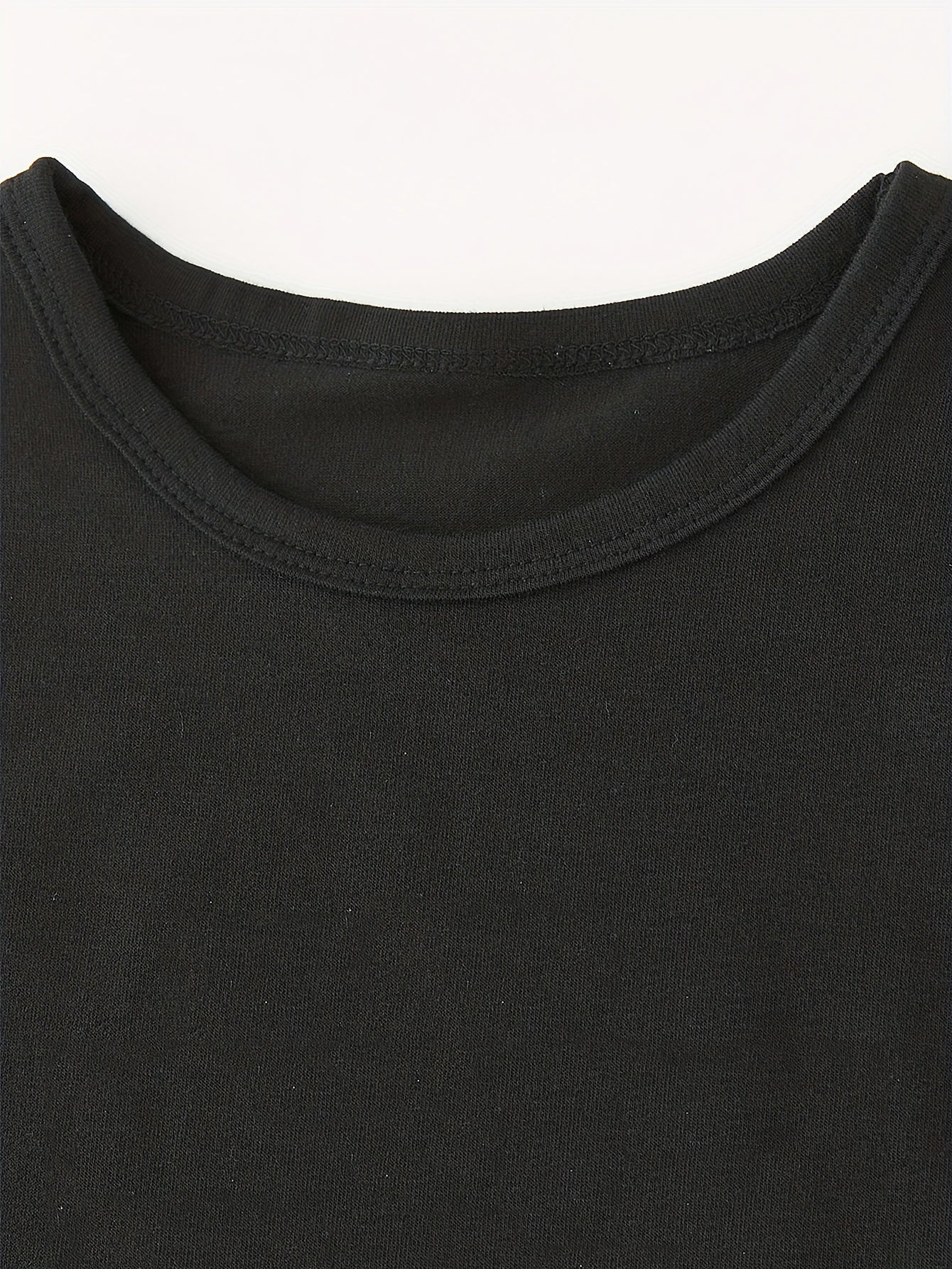 GOURD DOLL Boys' Black T-Shirt with Cowboy Back Print - Casual Short Sleeve,, Machine Washable, Ideal for Summer, Casual Youngsters's Clothing|Cartoon Cowboy Print| Shirt