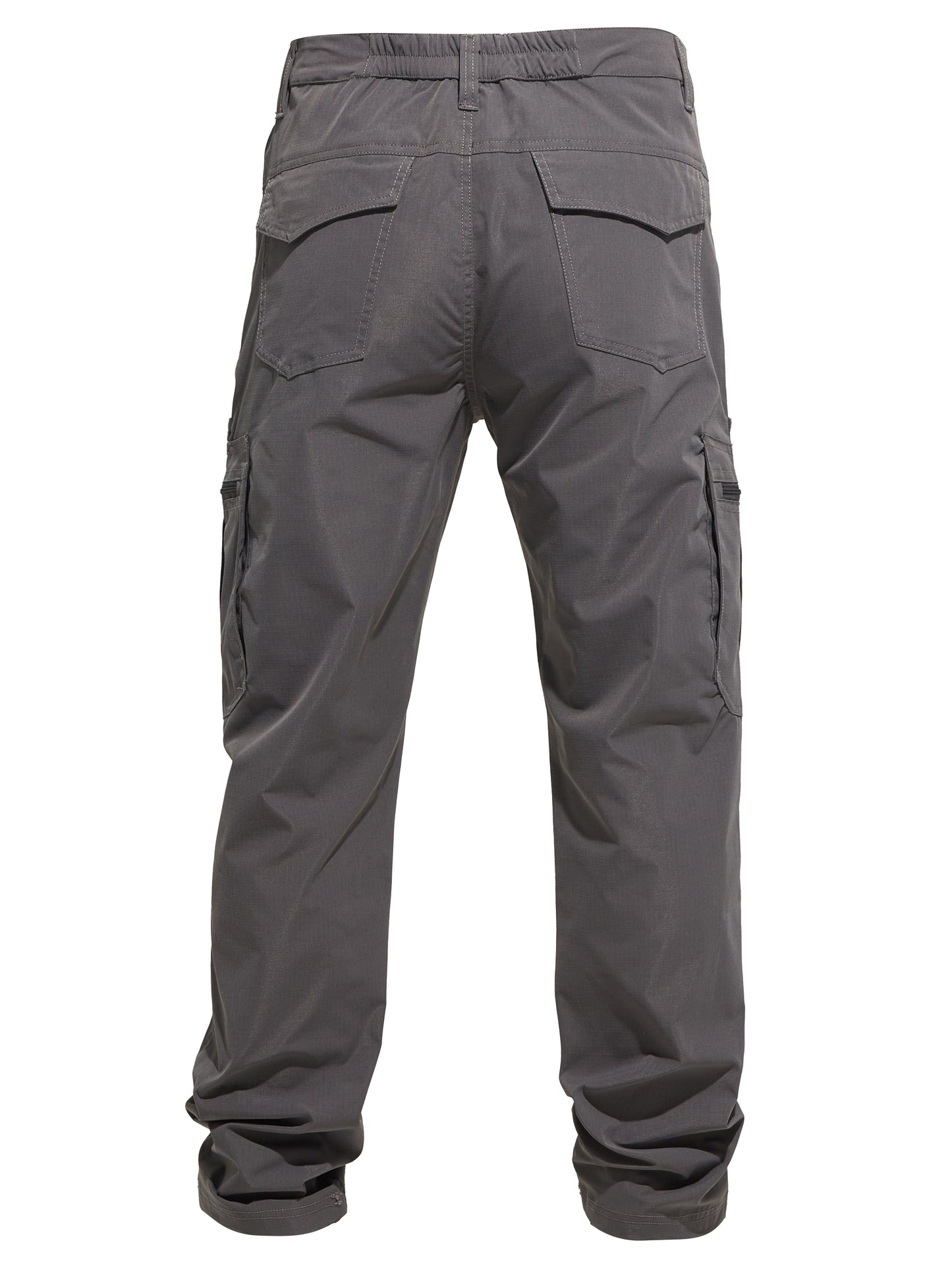 Solid Casual Men's Outdoor Cargo Long Pants with Multi-pocket, Hiking Camping Fishing