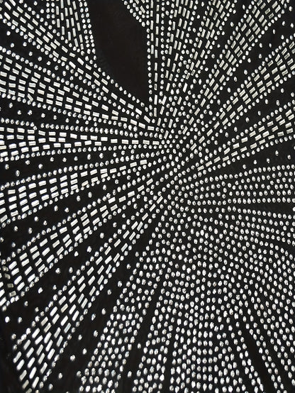PORRCEY Women's Birthday Party Sequin Dress Elegant Dress Sexy Club Evening Dress Tulle Mesh Fabric Valentine's Day, Date Night, Carnival, Prom, Ramadan, Chinese New Year, Wedding, Single Party New