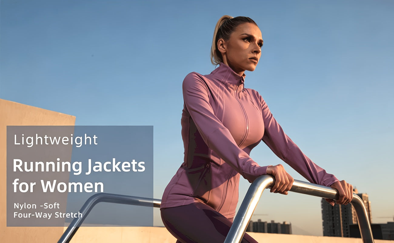 Workout Jackets for Women Full Zip Up Cropped Athletic Long Sleeve Lightweight Slim Fit Running Tops with Pockets