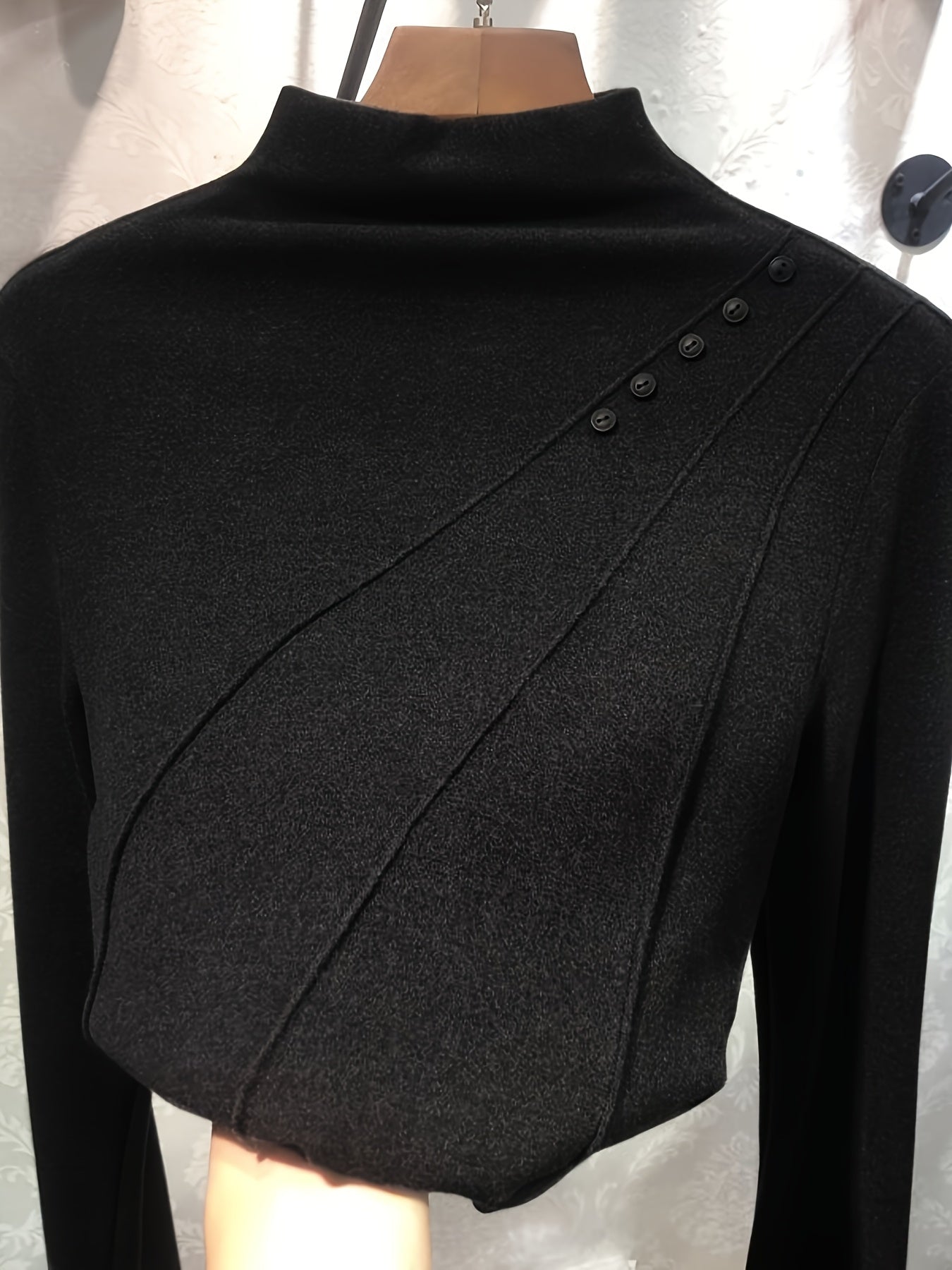 2024 Autumn/Winter New Half High Collar Double Sided Velvet Bottom Shirt for Women, Tailored And Versatile, Fashionable And Stylish Mid Neck T-shirt, Warm Top
