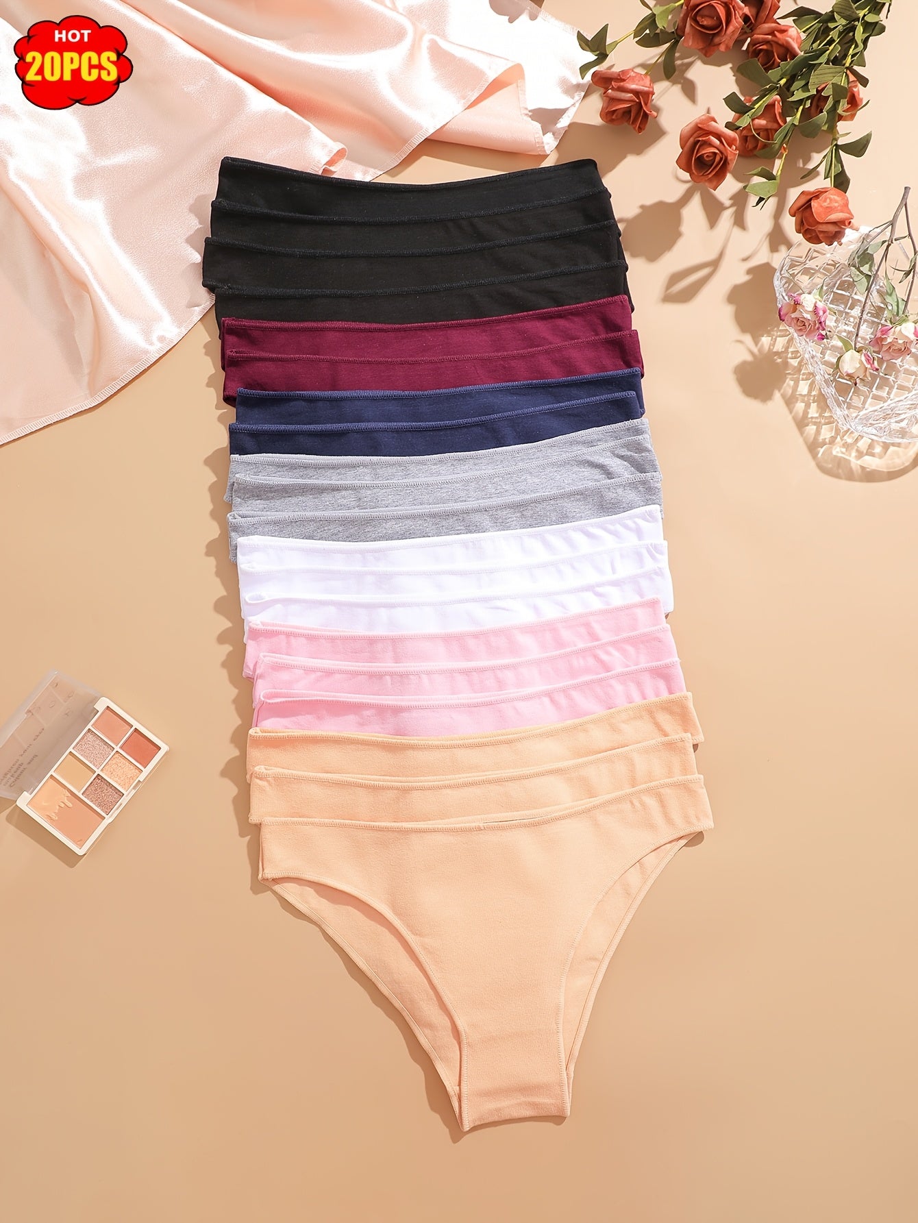 Women's Beige Cotton Underwear - product view 2