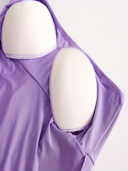 Seamless Women's Tank Top with Built-in Bra - Soft, Stretchy & Comfort Fit for All Seasons