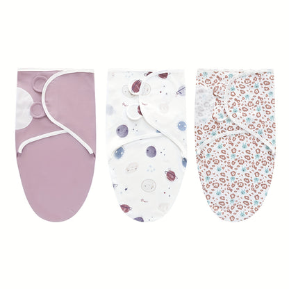 3-pack of Newborn Blankets, Suitable for Male and Female Infants Aged 0-3 Months, with a Womb-like Design, a Great Gift for Newborns.