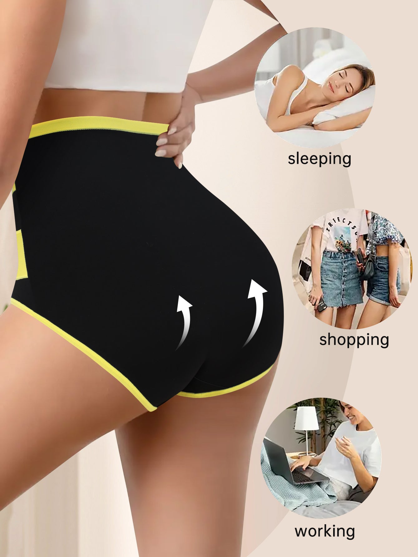 8pcs High Waist Women'S Color Clashing Shaping Panties, Cross Waistband Design, Comfortable And Breathable Mesh Fabric, Wrapping Belly, Shaping Body, Polyester And Spandex Blend, High Waisted Tummy Tucking Underwear, Suitable for Home Daily Wear