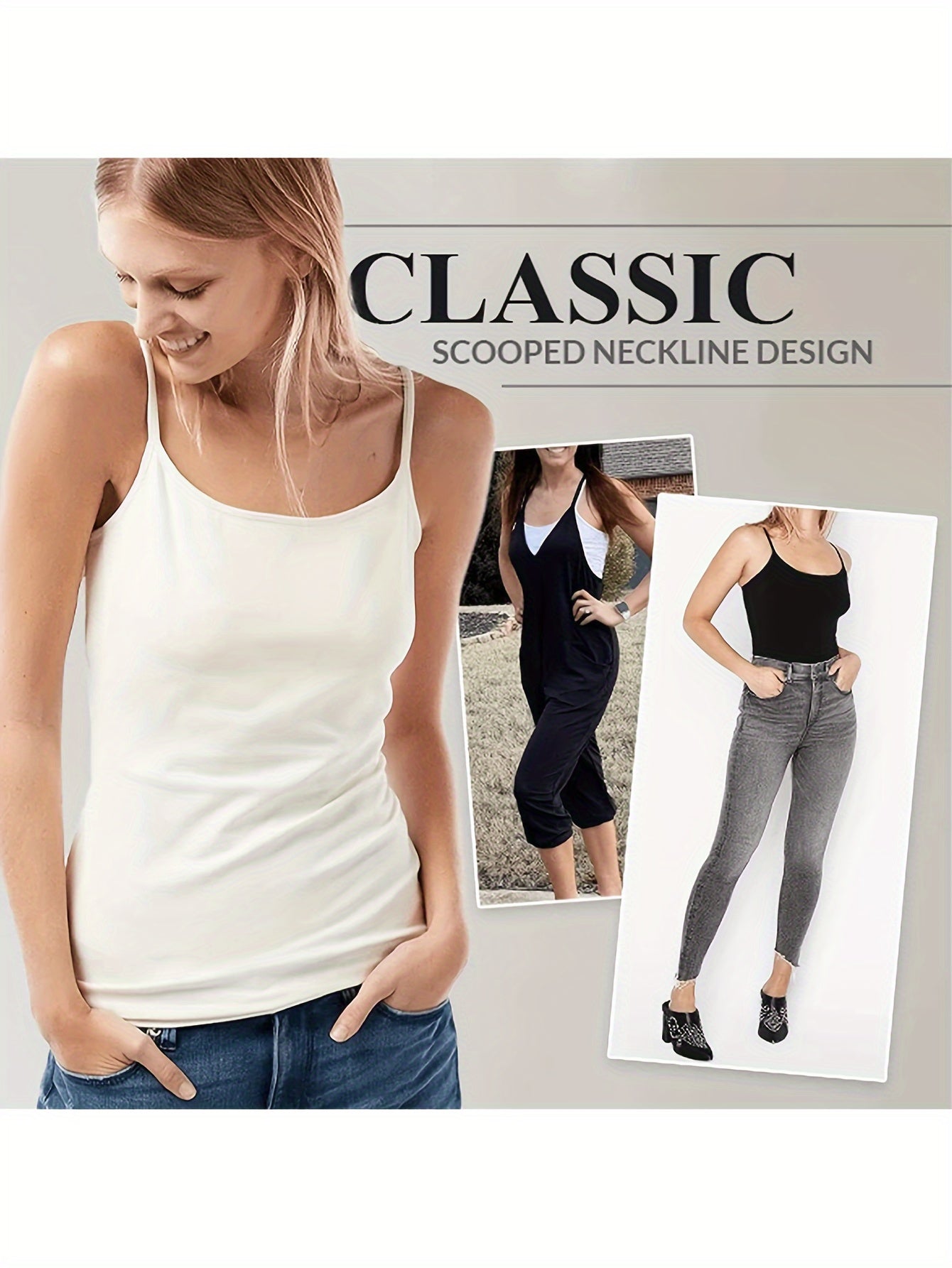 Ladies' Tank Top Featuring an Integrated Bra - Padded Camisole For, Highly Elastic Spaghetti Straps with Adjustable Breathable Straps Available in Sizes S to XL