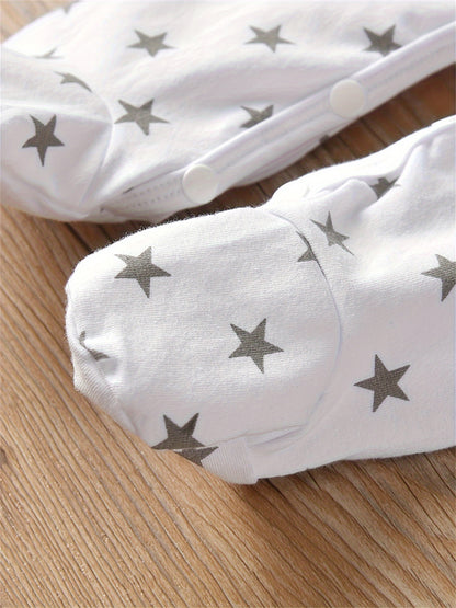 Kukitty Newborn Baby Boy Girl Clothes I Really Love My Daddy/ Mummy Long Sleeve Footies Romper Unisex-Baby 2pcs Footed Jumpsuit, for Outdoor