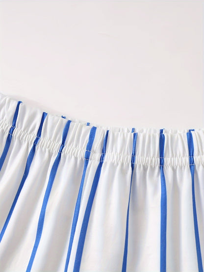 6pcs Boys' Summer Short-Sleeved Set for 4-Year-Olds, New Style for 8-Year-Olds. Includes Shorts And T-Shirts. Breathable, Comfortable, Sporty And Casual. Suitable for Outdoor Activities. Trendy Boys' Wear